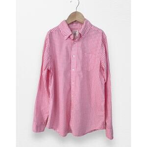 Land's End Boys' Salmon Checked Shirt, Size 10/12